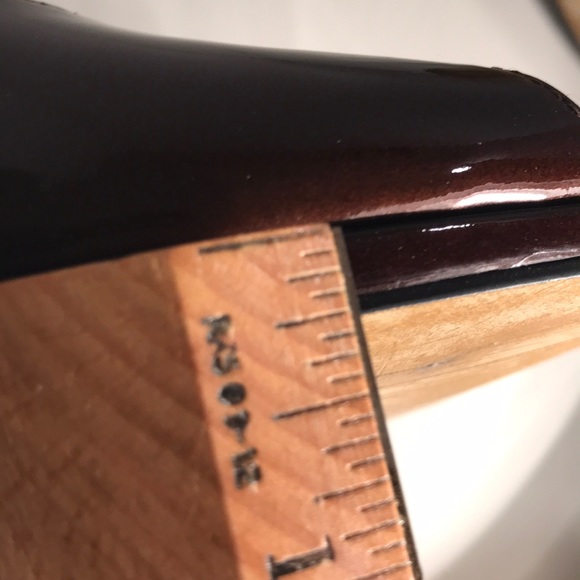 Anne Klein Brown Patent Leather OpenToe SlingBack - Picture 6 of 7